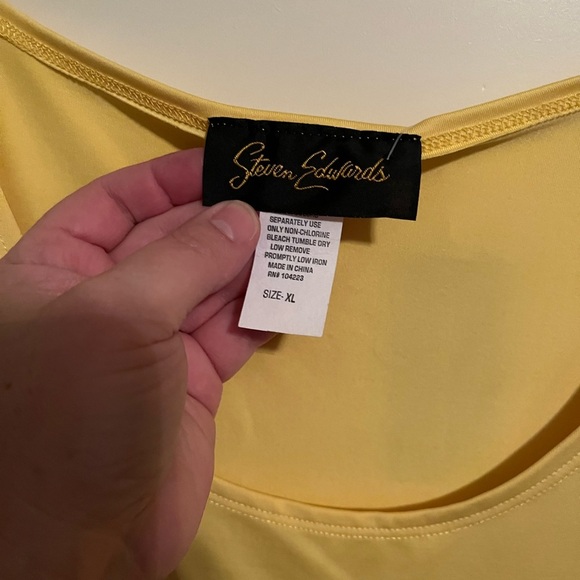 Steven Edward Soft Yellow Tank Size XL - Picture 3 of 5